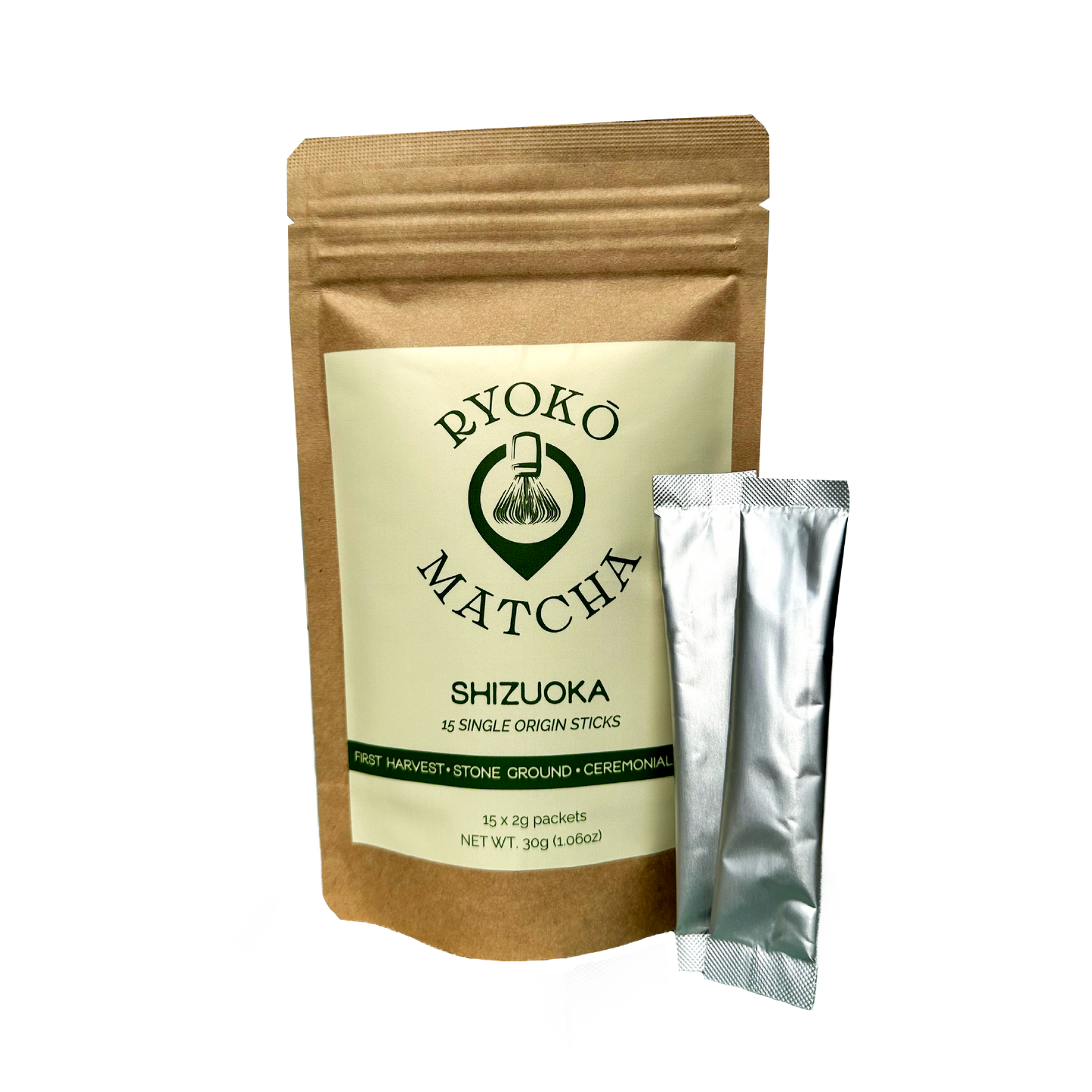 Ryokō Shizuoka Matcha On The Go Single Serve (15 Sticks)